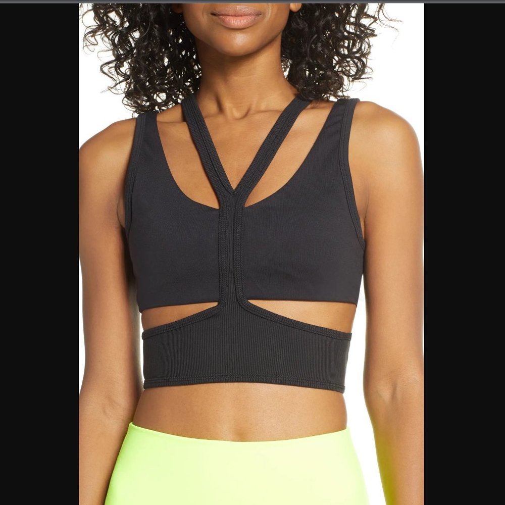 ALO Yoga Trackie Yoga Bra in PINK